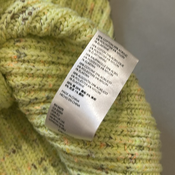 Free People Leo Tunic Cowl-Neck Yellow Confetti Knit Sweater - Picture 4 of 5